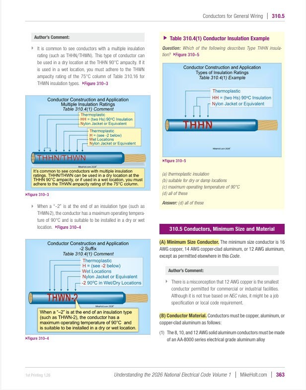 2026 Understanding the NEC, Volume 1 & 2 Textbook Set